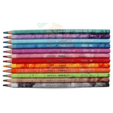 TINTA UNITA PASTELLI GRADIENT MINA 4.2 CONF. 12 PZ ASSORTITI IN SCATOLA DI CARTONE