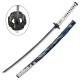 KATANA ORNAMENTALE ISPIRATA ALLA KATANA BLU SAKAI DI JIN SERIE VIDEOGAME GHOST OF TSUSHIMA