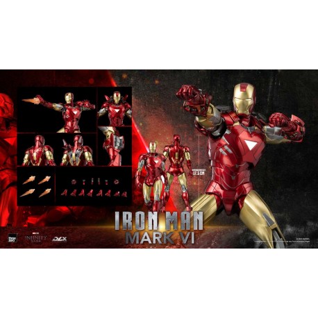 Threea toys/threezero Infinity saga dlx iron man mark 6 af  17,5 cm