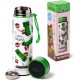 Bottiglia Termica in Acciaio con Termometro LED - Creeper & TNT - Borraccia Minecraft 450ml - Design a Doppia camera