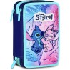 Seven Astuccio Lilo & Stitch Scuola 3 Zip, Celeste e Rosa, Portapenne Triplo Scomparto Completo