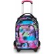 Seven Trolley Scuola Jack 3 Ruote Detach Write Down, Fucsia Azzurro, Zaino Con Carrello Sganciabile Da 37 Litri
