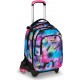 Seven Trolley Scuola Jack 3 Ruote Detach Write Down, Fucsia Azzurro, Zaino Con Carrello Sganciabile Da 37 Litri