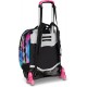Seven Trolley Scuola Jack 3 Ruote Detach Write Down, Fucsia Azzurro, Zaino Con Carrello Sganciabile Da 37 Litri