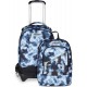 Seven Trolley Scuola Jack 3 Ruote Detach, Grigio, Zaino Con Carrello Sganciabile, 37 L