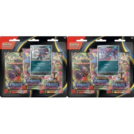 Pokémon Megaevoluzione – Fiamme Spettrali 2x Blister 3 Buste Bundle Weavile + Sneasel – Italiano
