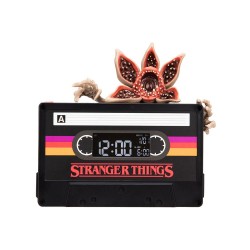 Stranger Things Orologio Sveglia Cassetta Lampada Originale Nero