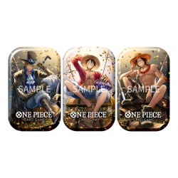 ONE PIECE CARD GAME TIN PACK SET VOL. 2 FULL ART SET 3X ENGLISH SEALED