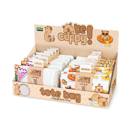 SHOPPER COTONE CM.34X40 BE-CAPPY! LEBEZ capybara