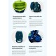 Zaino scuola elementare Ergobag Prime ergonomico Orso Galassie, blu e argento