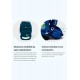 Zaino scuola elementare Ergobag Prime ergonomico Orso Galassie, blu e argento